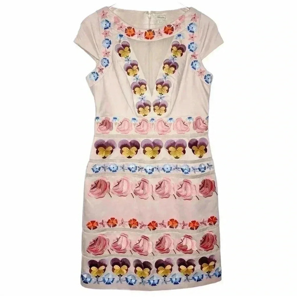 Temperley London Embroidered Floral Dress Size 10 UK / 6 US Silk Blend - Picture 12 of 12